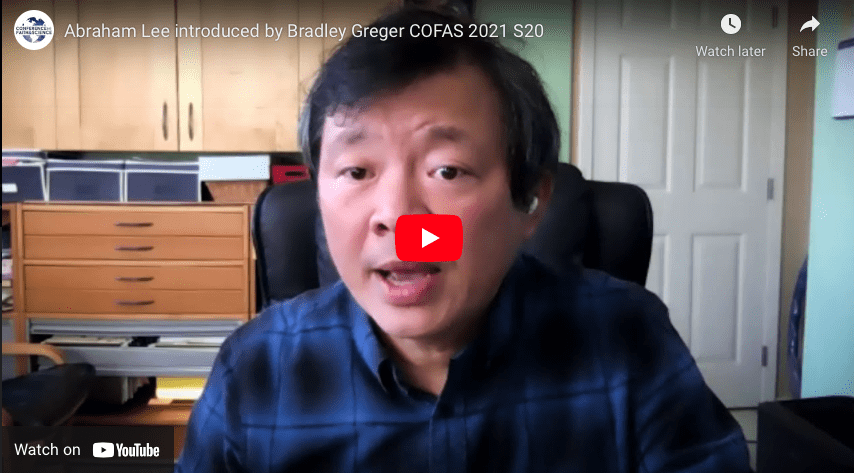 Abraham Lee introduced by Bradley Greger COFAS 2021
