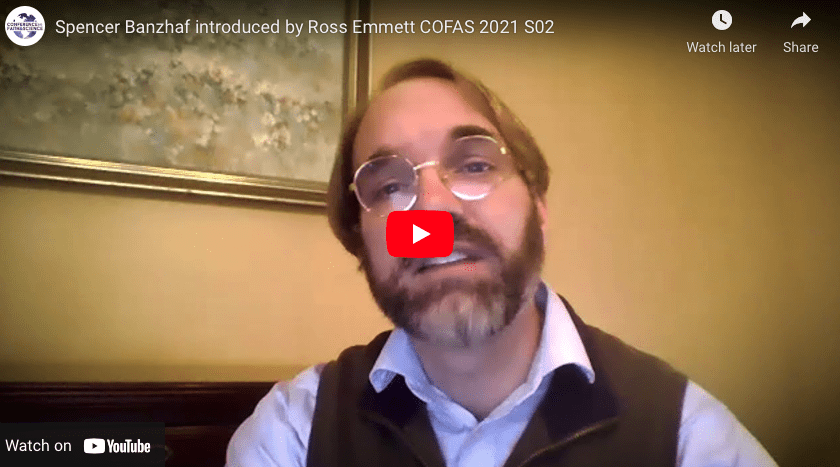 Spencer Banzhaf introduced by Ross Emmett COFAS 2021