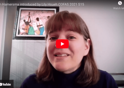 Sarah Hamersma introduced by Lily Hsueh COFAS 2021