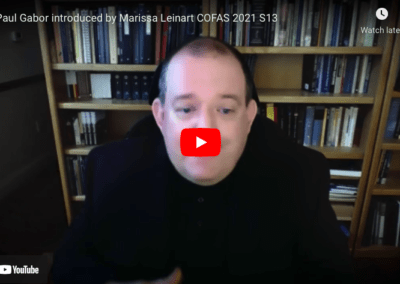 Fr. Paul Gabor introduced by Marissa Leinart COFAS 2021